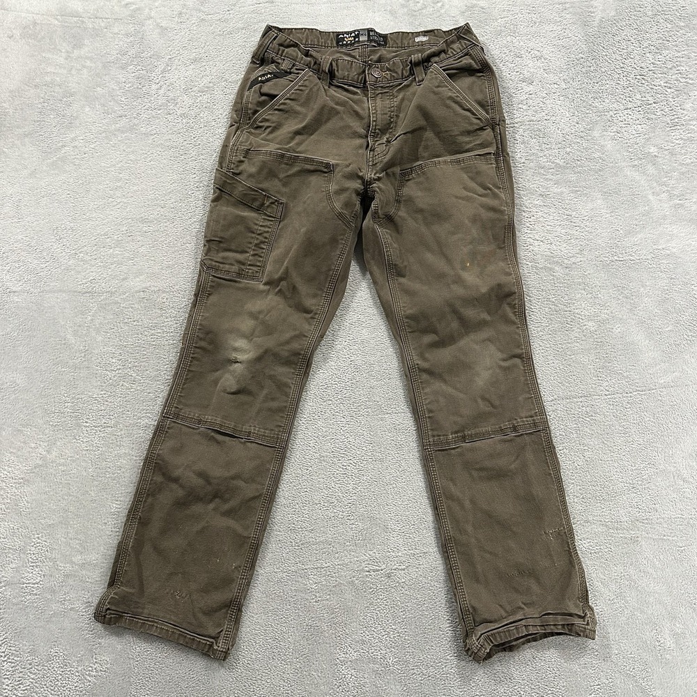 Ariat Rebar Pants Men's 31 x 32 M4 Relaxed Straight Mid Rise Carpenter Green
